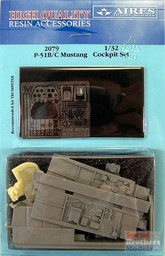 ARS2079 1:32 Aires Cockpit - P-51B P-51C Mustang (TRP kit) #2079