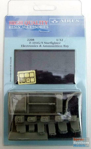 ARS2208 1:32 Aires F-104G F-104S Starfighter Electronics & Ammunition Bay Set (ITA kit)
