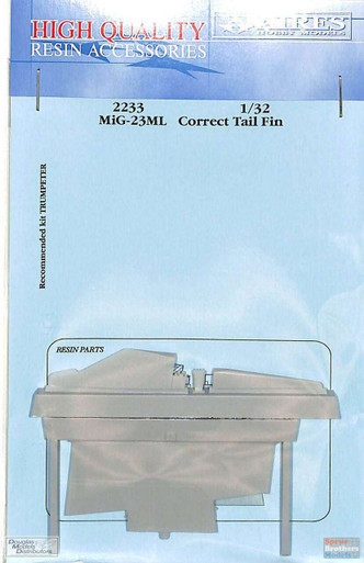 ARS2233 1:32 Aires MiG-23ML Flogger Correct Tail Fin (TRP kit)