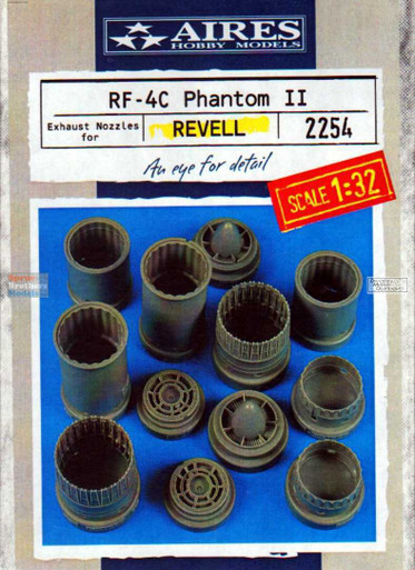 ARS2254 1:32 Aires RF-4C Phantom II Exhaust Set (REV kit)