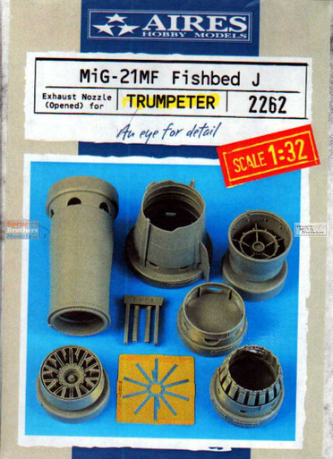 ARS2262 1:32 Aires MiG-21MF Fishbed J Exhaust Nozzle Set (TRP kit)