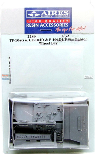 ARS2289 1:32 Aires TF-104G CF-104D F-104DJ F-104F Starfighter Wheel Bay Set (ITA kit)
