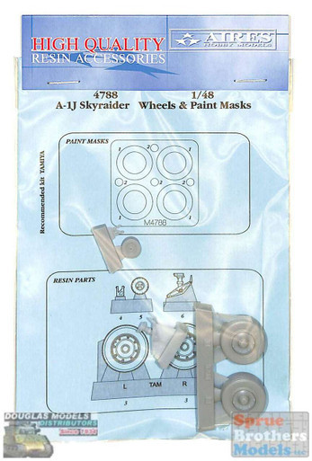ARS4788 1:48 Aires A-1J Skyraider Wheels & Paint Mask Set (TAM kit)