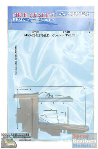 ARS4791 1:48 Aires MiG-23MF/MLD Flogger Correct Tail Fin (TRP kit)
