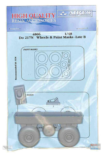 ARS4806 1:48 Aires Do 217N Late B Wheels & Paint Mask (ICM kit)