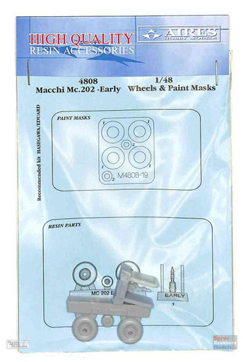 ARS4808 1:48 Aires Macchi Mc.202 Early Wheels & Paint Mask (HAS/EDU kit)