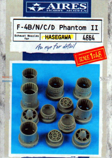 ARS4864 1:48 Aires F-4B F-4N F-4C F-4D Phantom II Exhaust Nozzle Set (HAS kit)