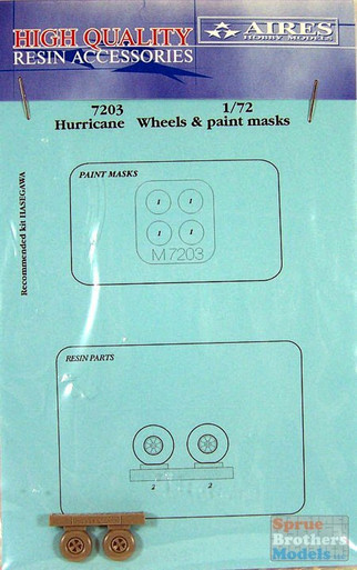 ARS7203 1:72 Aires Hurricane Wheel & Paint Mask Set (HAS kit) #7203