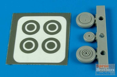 ARS7287 1:72 Aires P-39 Airacobra Wheels & Paint Mask (ACA kit)