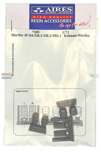 ARS7385 1:72 Aires AV-8A/GR.1/GR.3/FRS.1 Harrier Exhaust Nozzles (ITA kit)