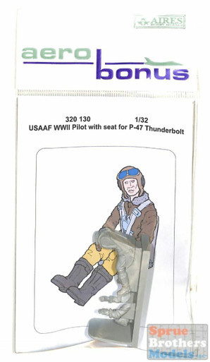 ARSAB320130 1:32 AeroBonus USAAF WW2 Pilot Figure with Seat (for P-47)