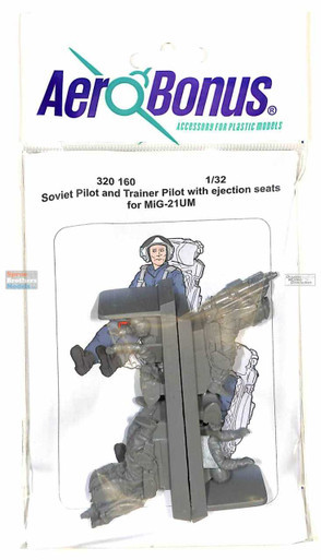 ARSAB320160 1:32 AeroBonus MiG-21UM Fishbed Soviet Pilot and Trainer Pilot with Ejection Seats