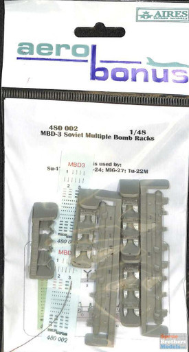 ARSAB480002 1:48 AeroBonus MBD-3 Soviet Mulitple Bomb Racks