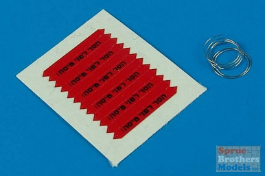 ARSAB480029 1:48 AeroBonus IDF Remove Before Flight Flags - Black Lettering #480029
