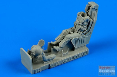 ARSAB480078 1:48 AeroBonus US Navy Fighter Pilot with Ejection Seat for A-4A/B/C/E/F/M Skyhawk