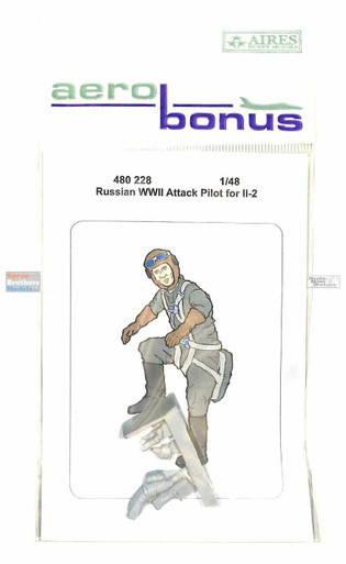 ARSAB480228 1:48 AeroBonus Russian WW2 Attack Pilot Figure for IL-2 Sturmovik