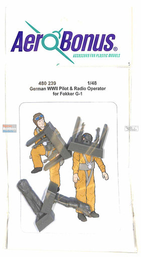 ARSAB480239 1:48 AeroBonus German WW2 Pilot & Radio Operator Figures (for Fokker G-1)