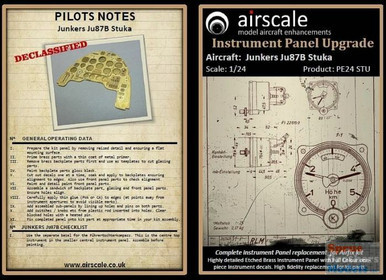ASCPE24STU 1:24 Airscale Instrument Panel Upgrade - Junkers Ju87B Stuka
