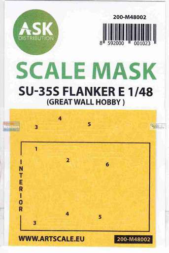 ASKM48002 1:48 ASK/Art Scale Mask - Su-35S Flanker E (GWH kit)