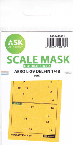 ASKM48061 1:48 ASK/Art Scale Mask [Double Sided] - L-29 Delfin (AMK kit)