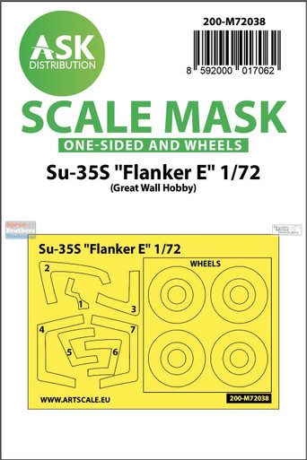 ASKM72038 1:72 ASK/Art Scale Mask - Su-35S Flanker-E (GWH kit)