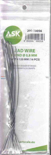 ASKT0056 ASK/Art Scale - Lead Wire 0.8mm x 120mm (16pcs)