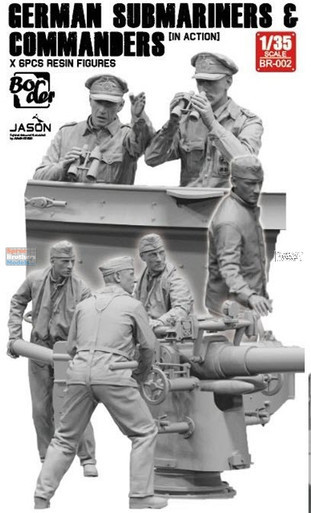 BDMBR002 1:35 Border Model German Submariners & Commanders [In Action] Figure Set