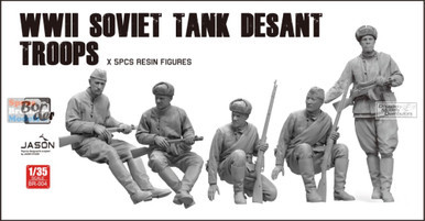 BDMBR004 1:35 Border Model WW2 Soviet Tank Desant Troops Figure Set (5 figures)