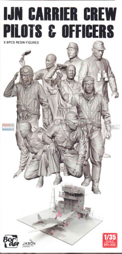 BDMBR006 1:35 Border Model IJN Carrier Crew, Pilots & Officers Figure Set