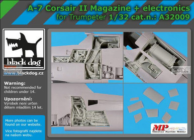 BLDA32009A 1:32 Black Dog A-7D A-7E Corsair II Magazine + Electronics (TRP kit)
