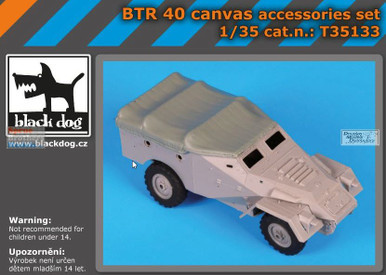 BLDT35133T 1:35 Black Dog BTR 40 Canvas Accessories Set (TRP kit)