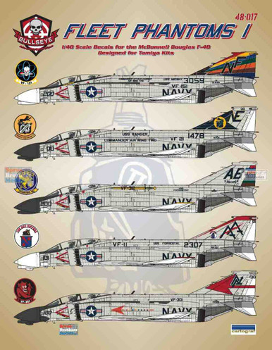 BMA48017 1:48 Bullseye Model Aviation Decals - F-4B Phantom II 'Fleet Phantoms I'