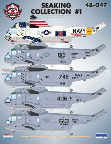 BMA48047 1:48 Bullseye Model Aviation Decals - SH-3 Sea King Collection #1