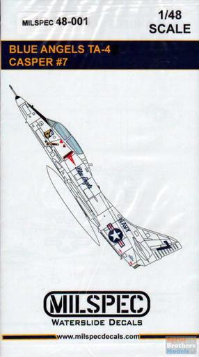 CAMMS48001 1:48 MilSpec Decals - Blue Angels TA-4 Skyhawk Casper #7