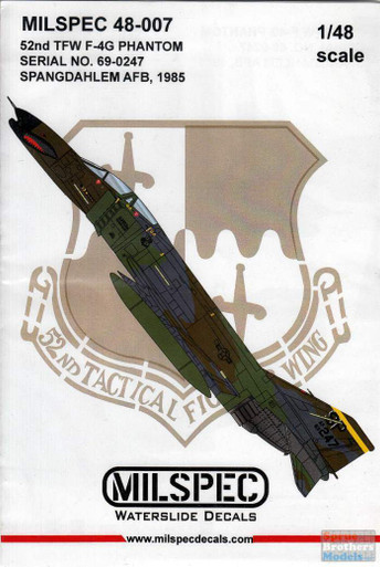 CAMMS48007 1:48 MilSpec Decals - F-4G Phantom II No 69-0247 Spangdahlem AFB 1985