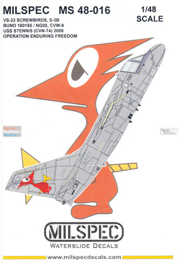 CAMMS48016 1:48 MilSpec Decals - S-3B Viking VS-33 Screwbirds USS Stennis 2009 OEF