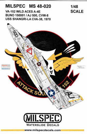 CAMMS48020 1:48 MilSpec Decals - A-4E Skyhawk VA-152 Wild Aces