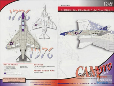 CAMP48005 1:48 CAM Pro Decals - F-4J Phantom II VMFA-451 Warlords 1976 Bicentennial