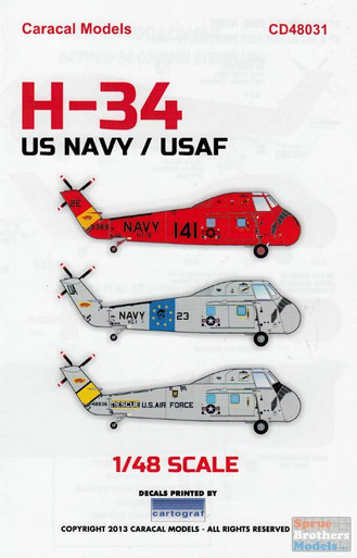 CARCD48031 1:48 Caracal Models Decals - H-34 Choctaw US Navy/USAF