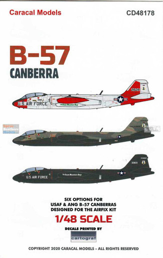 CARCD48178 1:48 Caracal Models Decals - B-57 Canberra