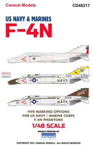 CARCD48217 1:48 Caracal Models Decals - F-4N Phantom II