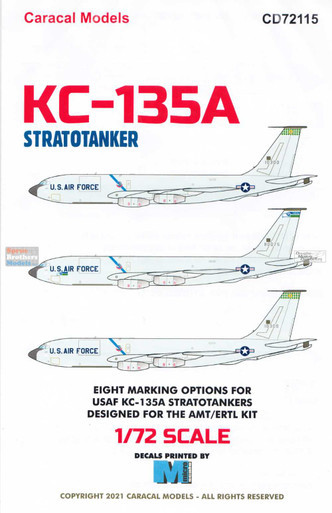CARCD72115 1:72 Caracal Models Decals - KC-135A Stratotanker