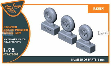 CLPCPA72008A 1:72 Clear Prop Models Gloster E28 E39 Pioneer Wheels Set (CLP kit)