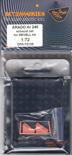 CLPCPA72138A 1:72 Clear Prop Models Arado Ar240 Exhaust (REV kit)