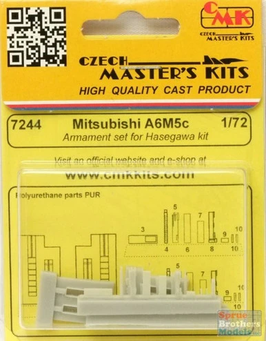 CMK7244 1:72 CMK A6M5c Zero Armament Set (HAS kit)