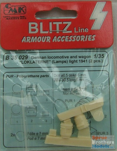 CMKB35029 1:35 CMK Blitz German Locomotive & Wagon Lamps 1941 (2 pcs) #B35029