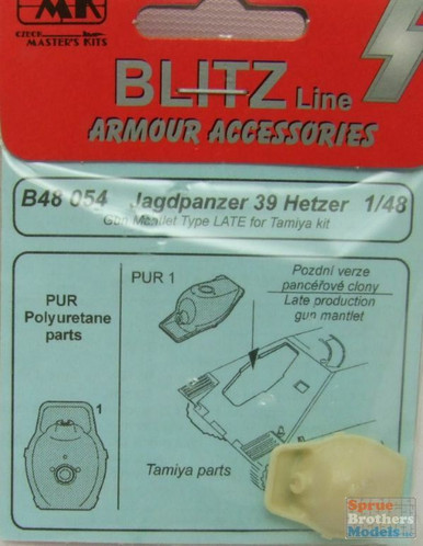 CMKB48054 1:48 CMK Blitz Jagdpanzer 38 Hetzer Gun Mantlet (TAM Kit)