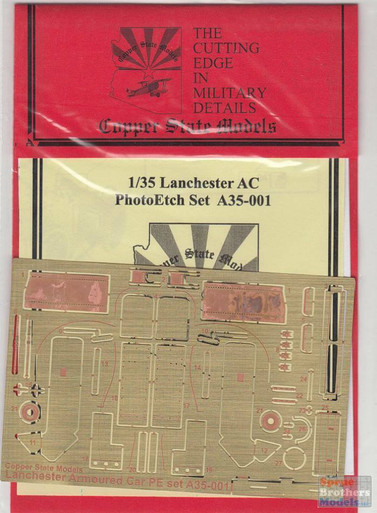 CSMA35001 1:35 Copper State Models Lanchester Armoured Car Photo Etch Detail Set (CSM kit)