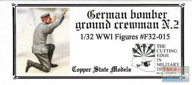 CSMF32-015 1:32 Copper State Models WWI Figure Set - German Bomber Ground Crewman No.2