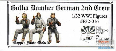 CSMF32-016 1:32 Copper State Models WWI Figure Set - Gotha Bomber German 2nd Crew